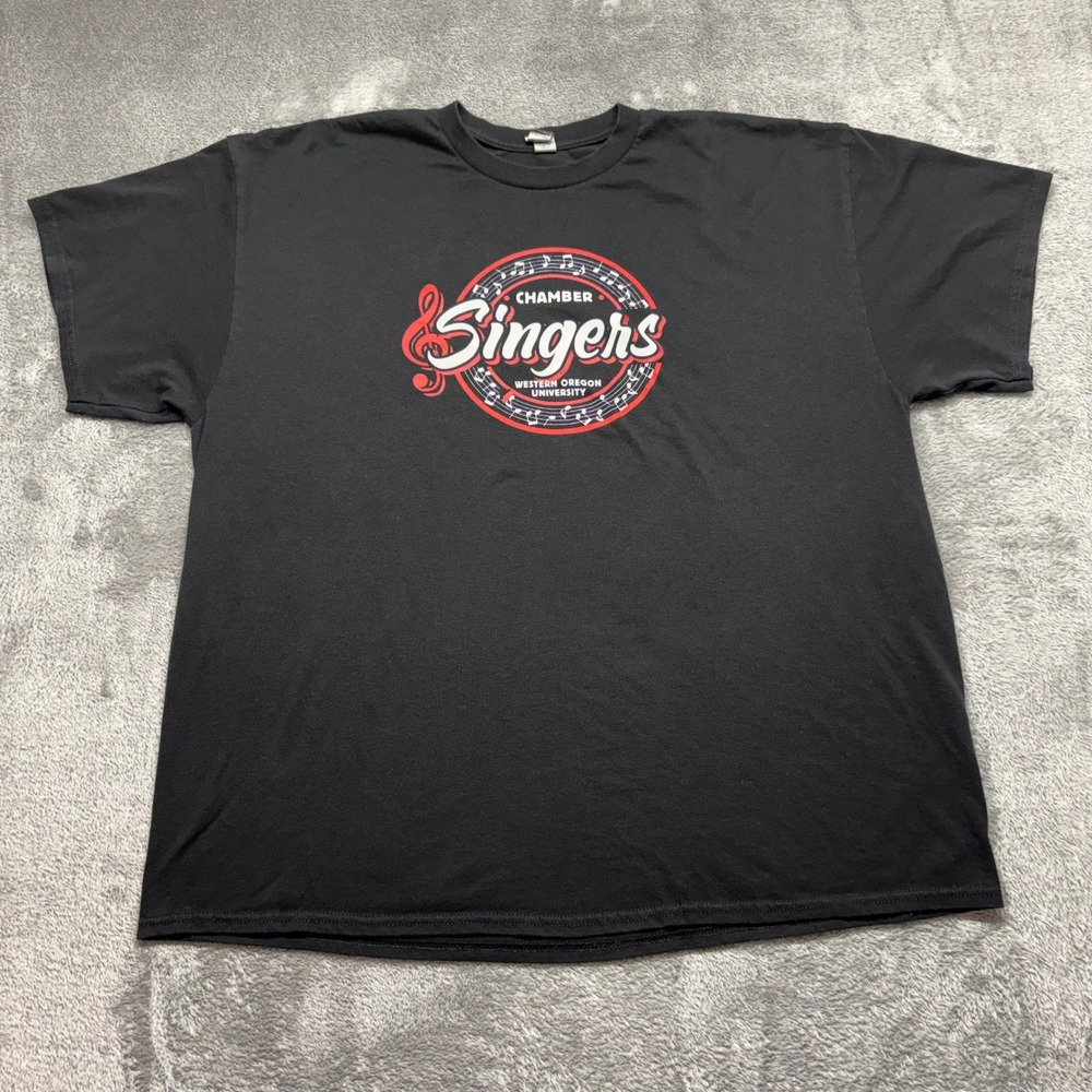 Gildan T-Shirt Mens‎ 2XL Black Western Oregon University Chamber Singers
